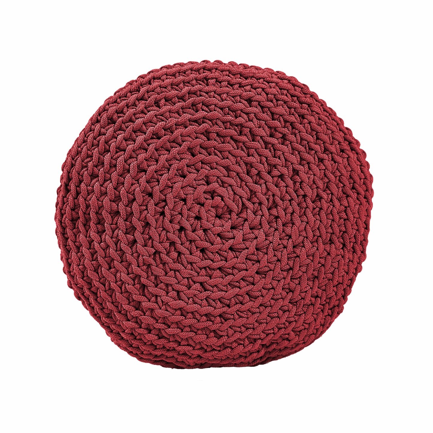 Almofada em Crochê Bola Outdoor 35x35 Marsala