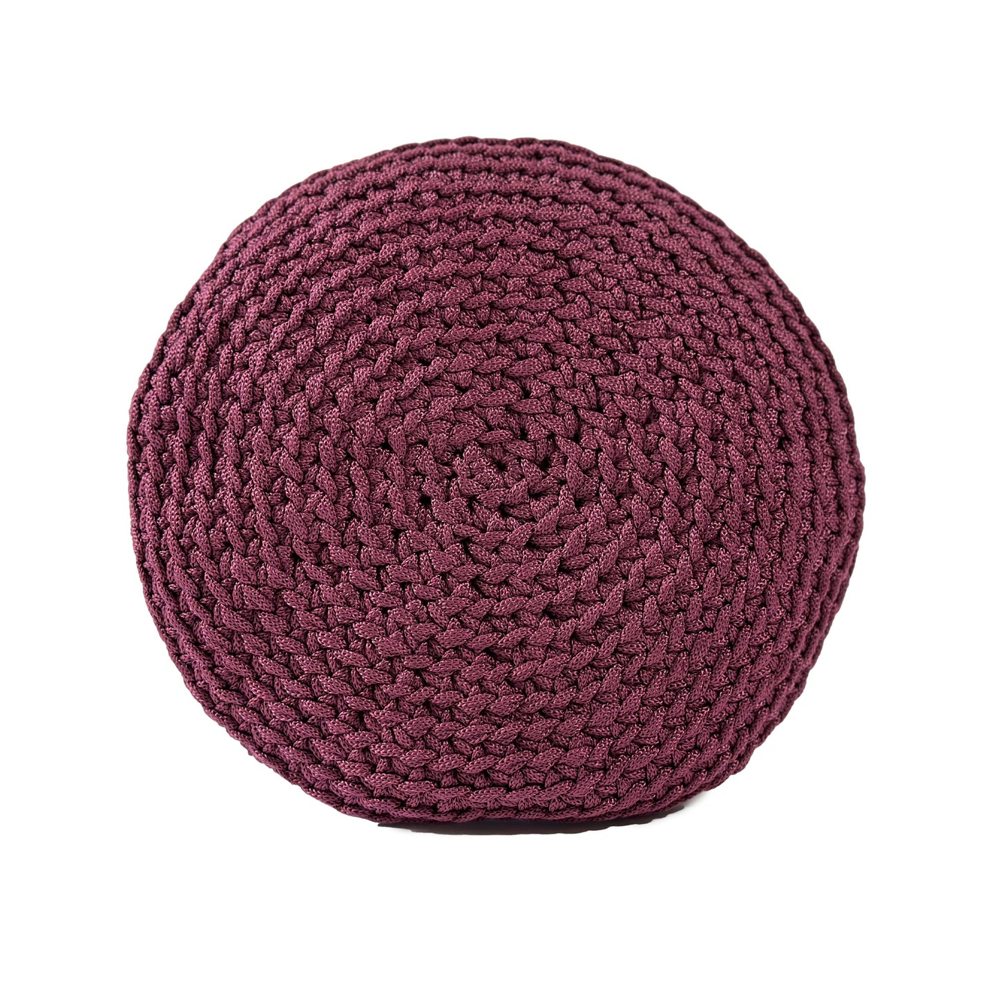 Almofada em Crochê Bola Outdoor 35x35 Marsala