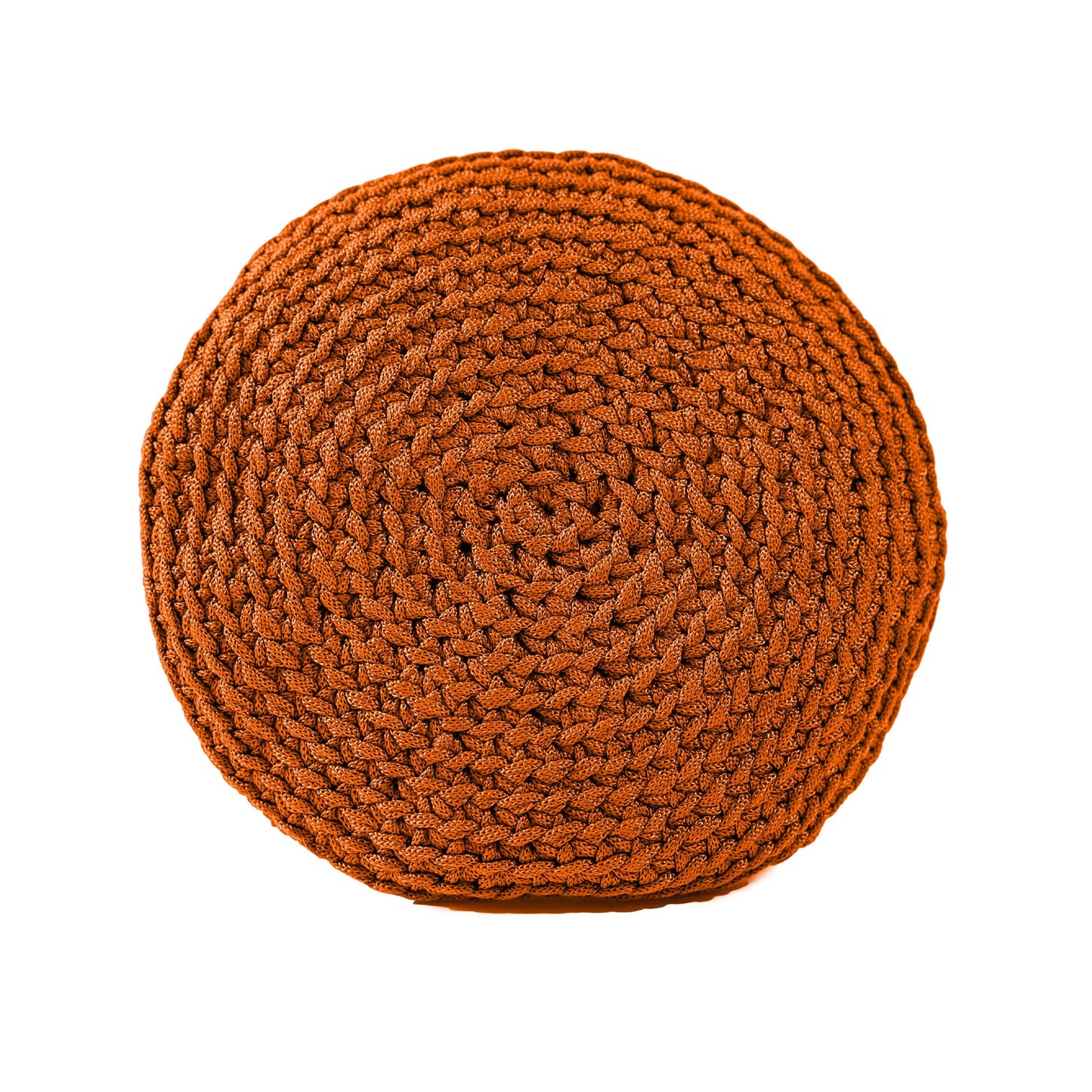 Almofada em Crochê Bola Outdoor 35x35 Terracota Pronta Entrega