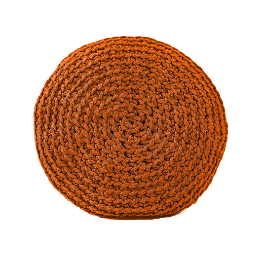 Almofada em Crochê Bola Outdoor 35x35 Terracota Pronta Entrega