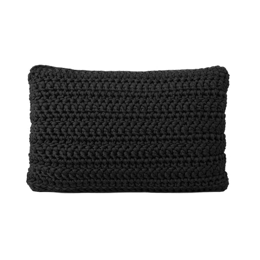 Almofada em Crochê Retangular Outdoor 30x45 Preto