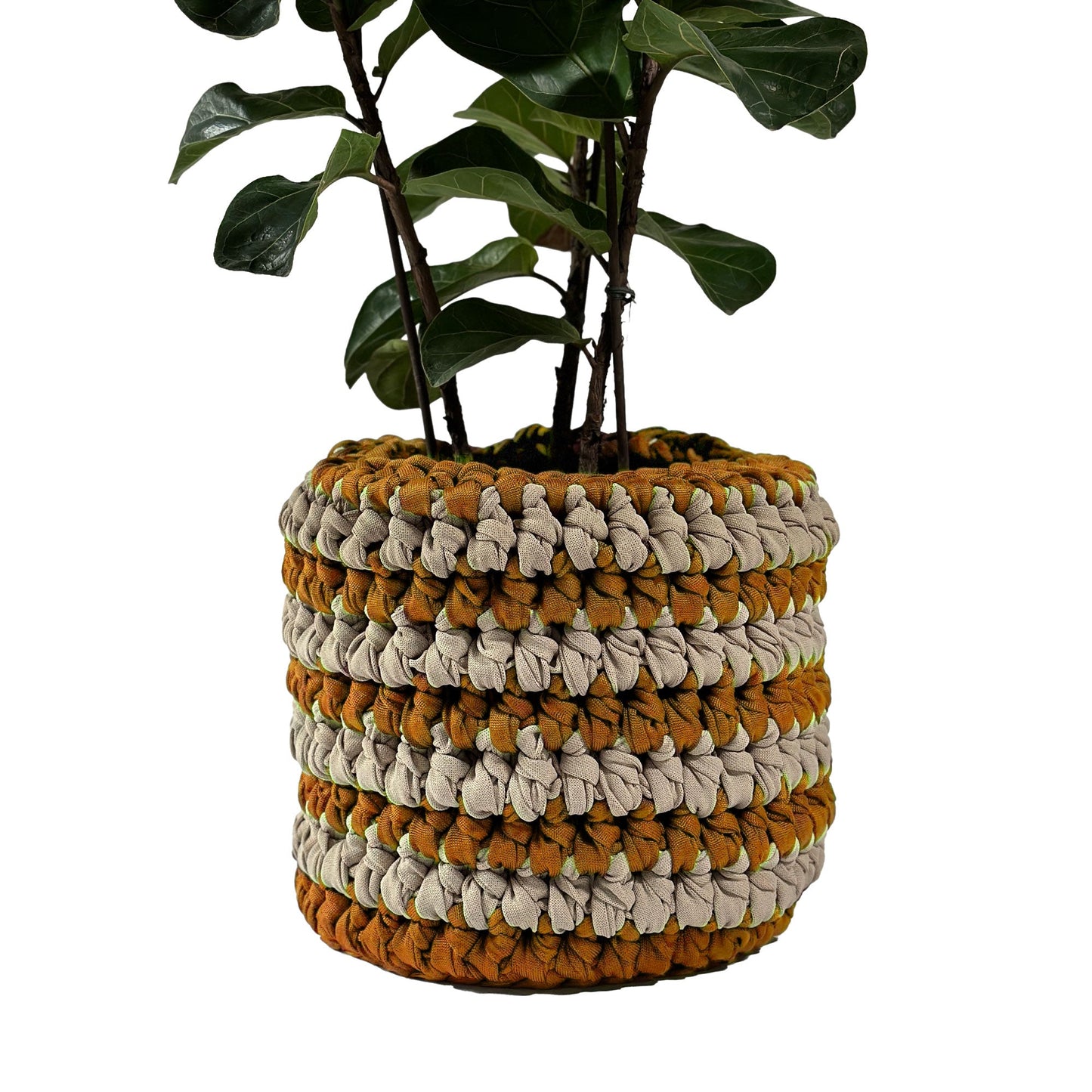 Cachepot Vaso Listra Outdoor 40x45 Mostarda Pronta Entrega