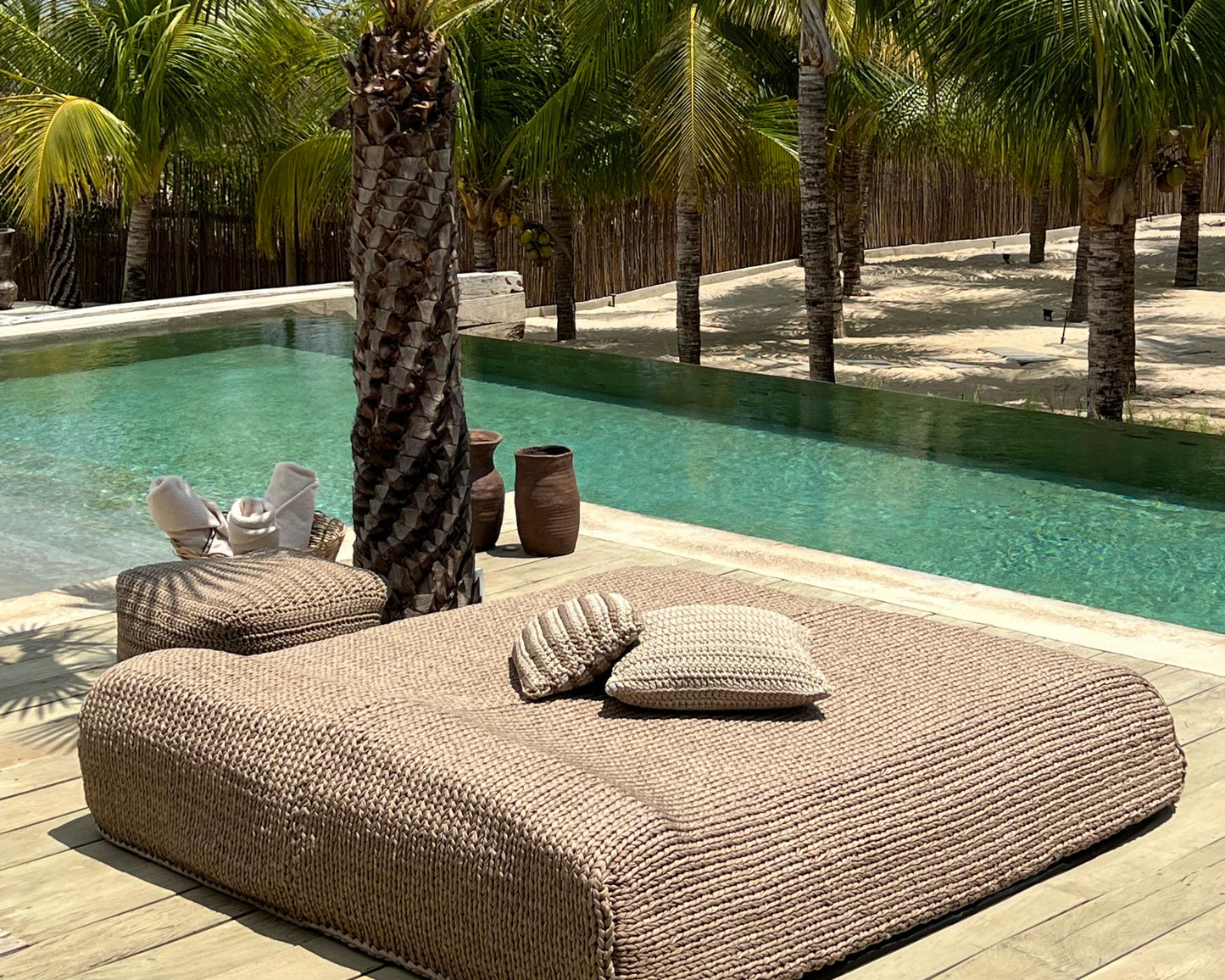 Day Bed String Lisa Casal Outdoor 180x190 Marrom