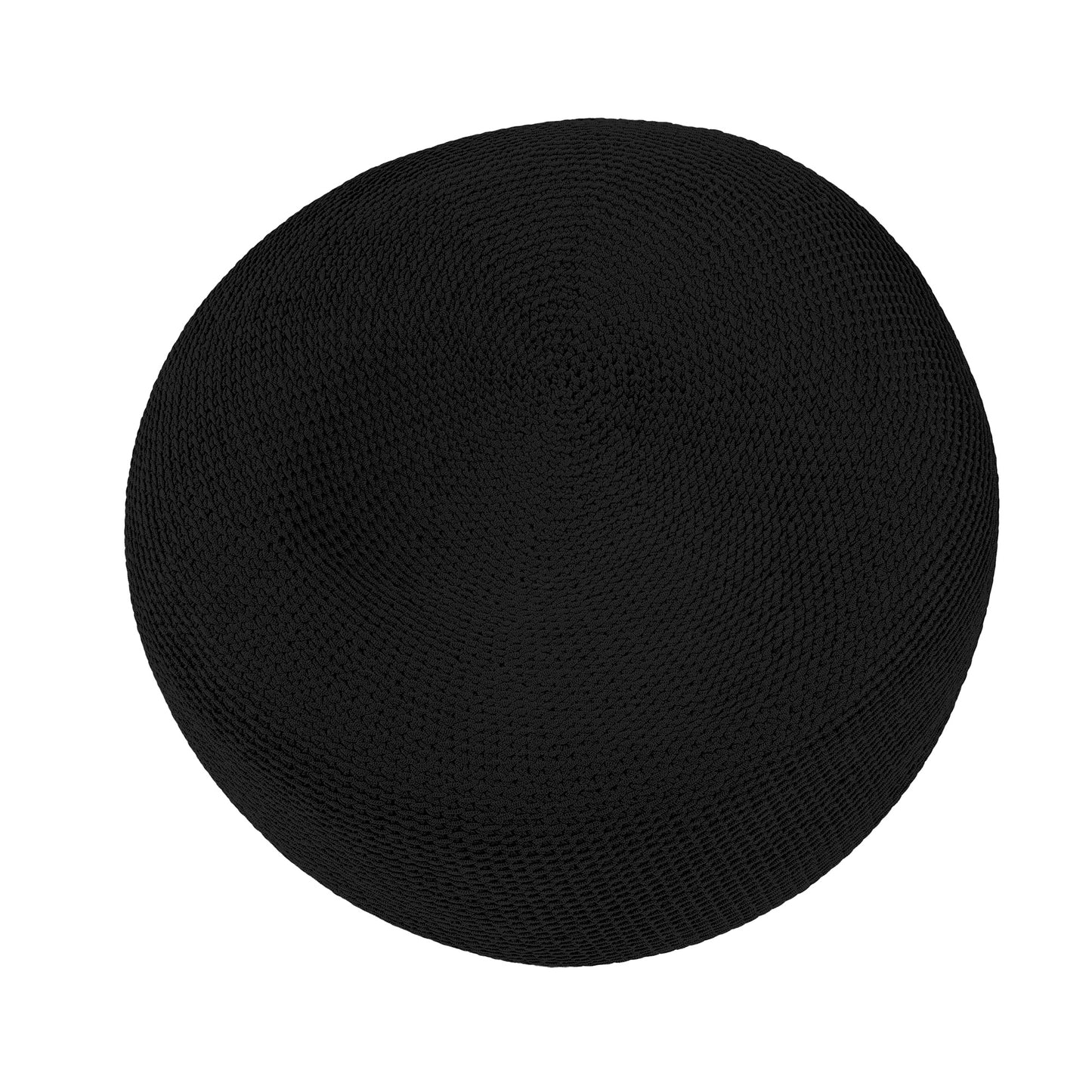 Puff em Crochê Bola Outdoor 50x100 Preto