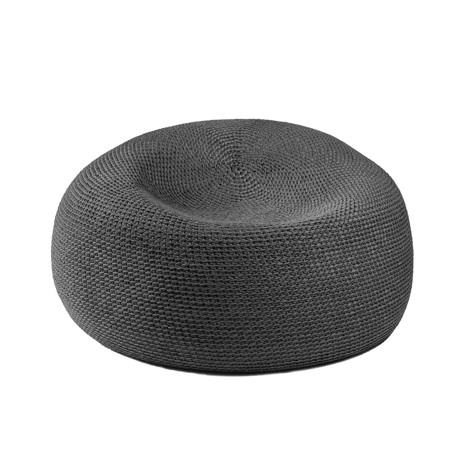 Puff em Crochê Bola Outdoor 50x100 Cinza