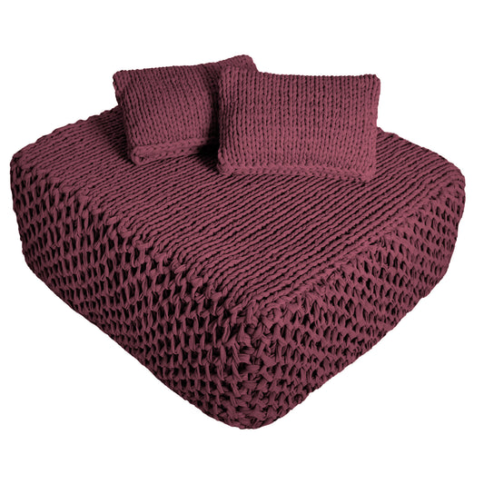 Puff Colméia Outdoor 40x100x100 Marsala