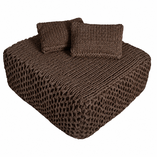 Puff Colméia Outdoor 40x100x100 Marrom