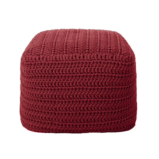 Puff Crochê Quadrado Outdoor 40x50x50 Figo