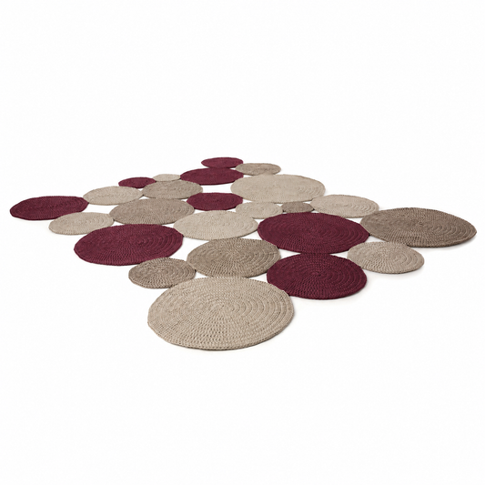 Tapete Bolas Outdoor 225x260 Cru/Fendi/Marsala