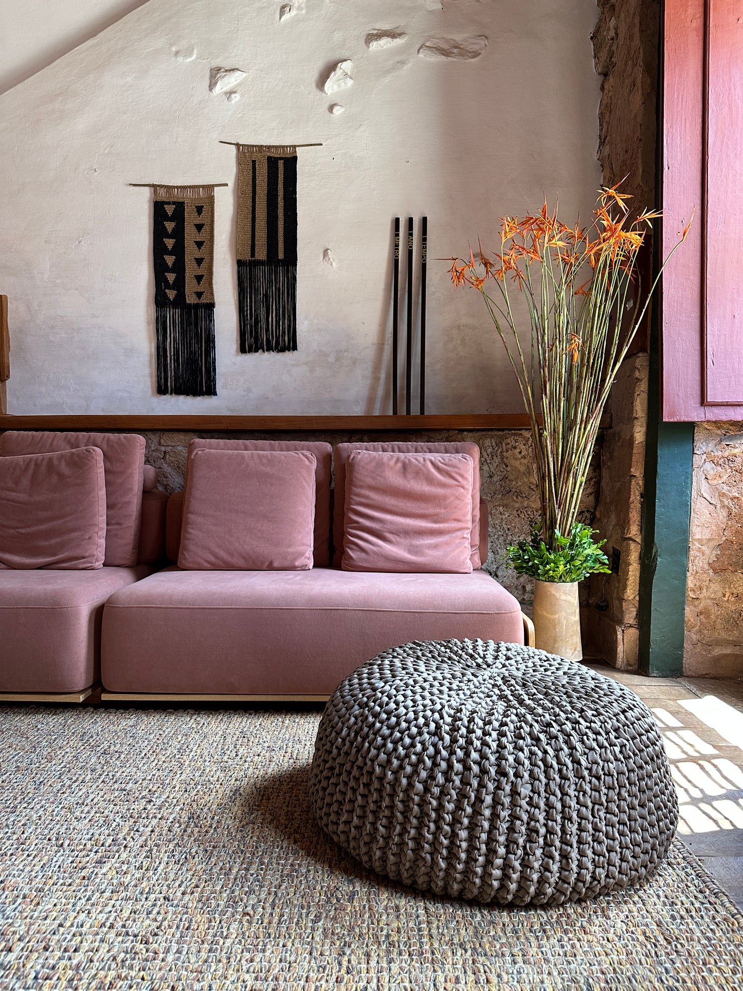 Puff Lounge Outdoor 30x75 Cinza