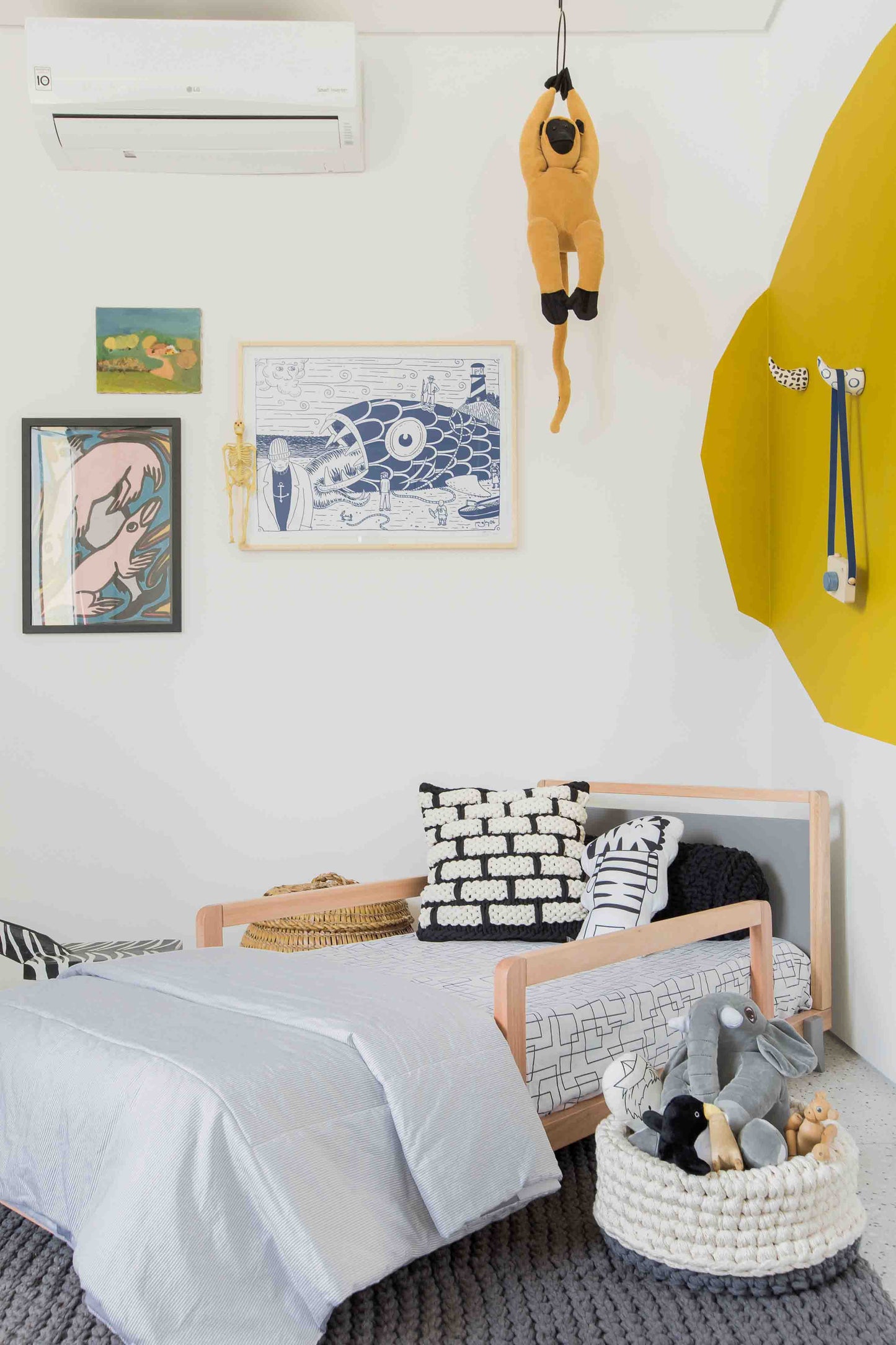 Cesta Bicolor 16x30 Cinza