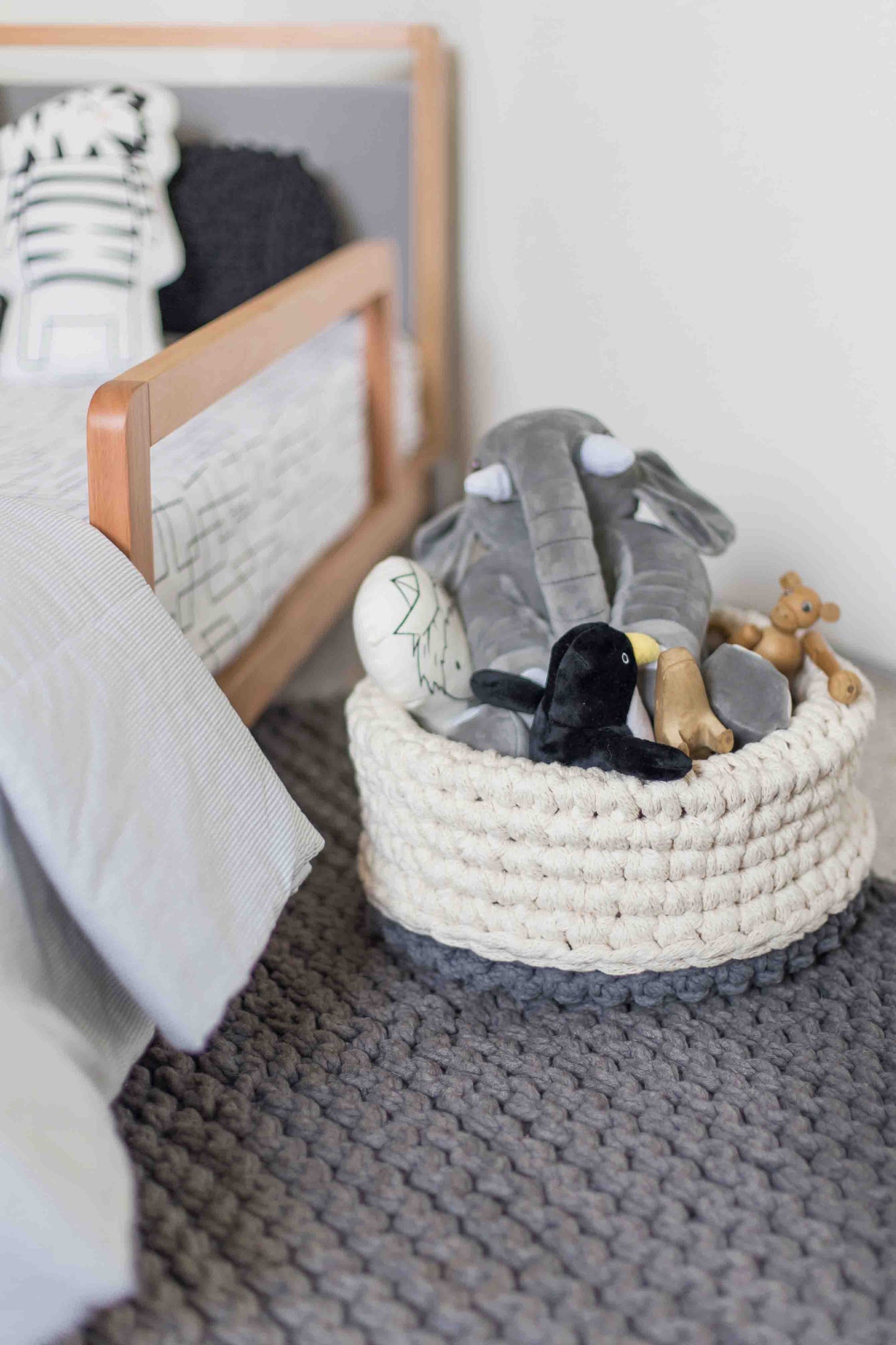 Cesta Bicolor 16x30 Cinza