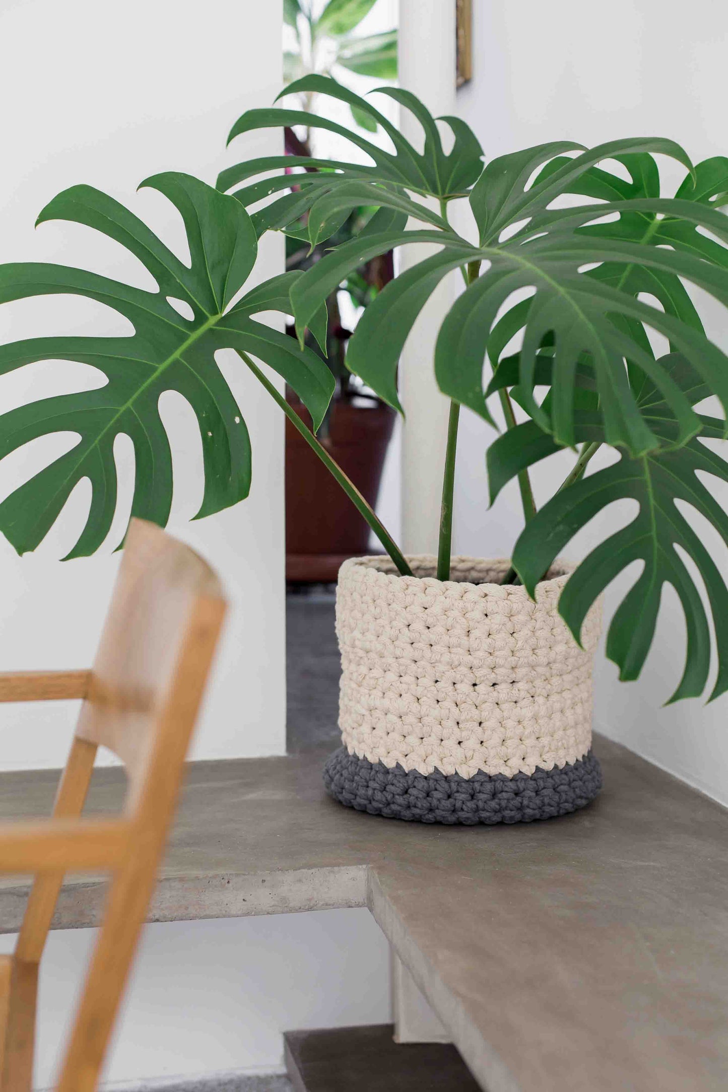 Cesta Bicolor 16x30 Cinza Pronta Entrega