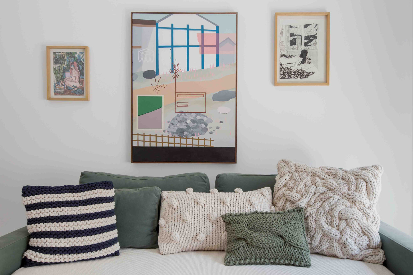 Almofada Roots 60x60 Cru Pronta Entrega