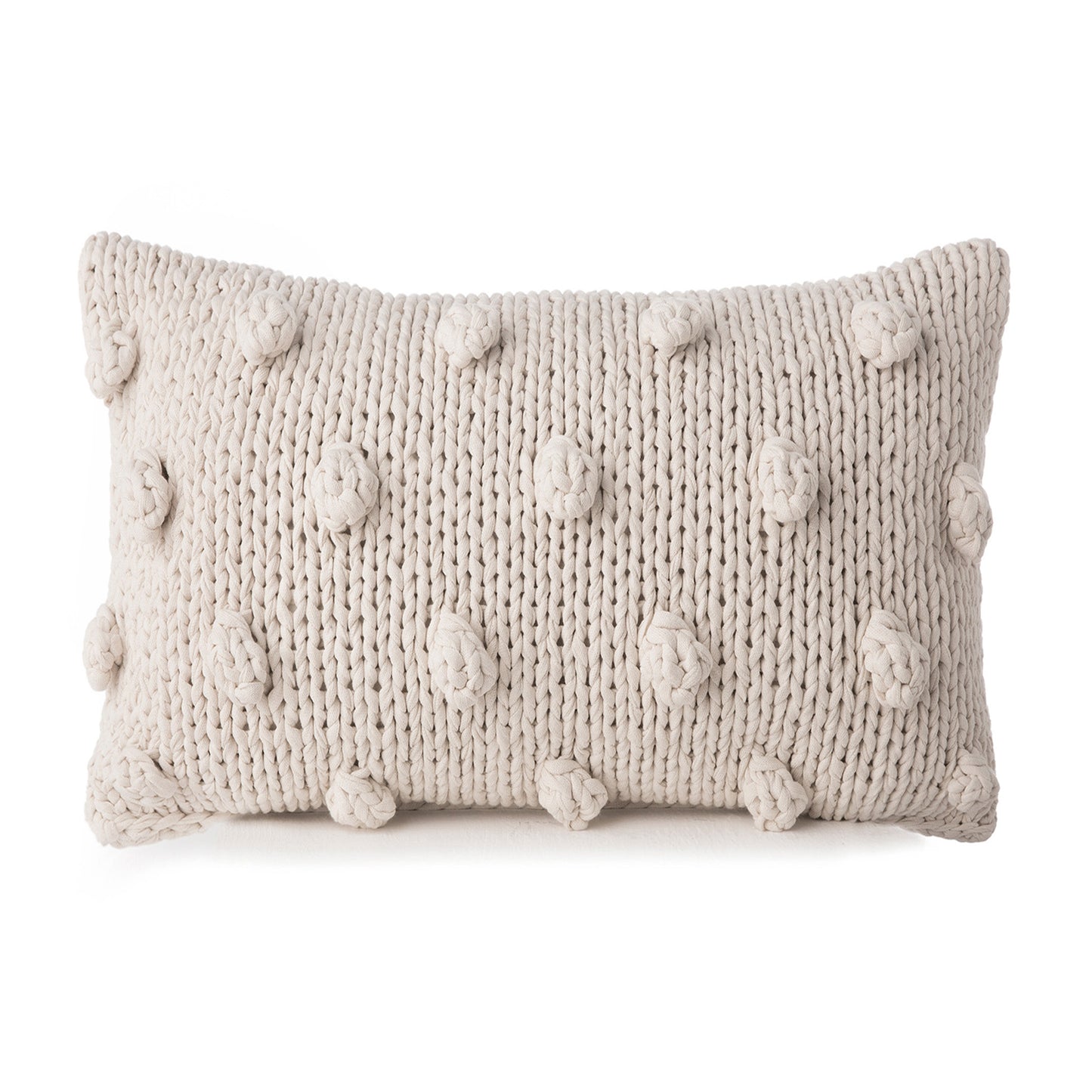 Almofada Bolas Retangular 40x60 Cru