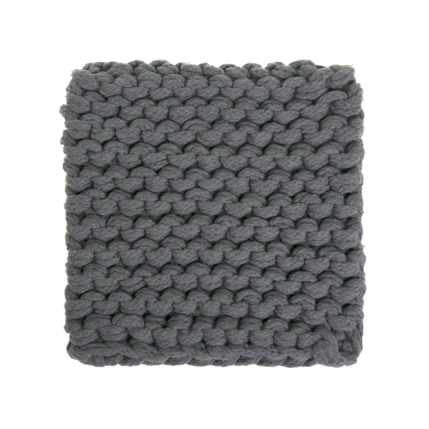amostra de pontos / Tapete em tricô artesanal, Cinza, com fio 100% algodão. Dimensões: Largura - 150cm; Comprimento - 200cm.