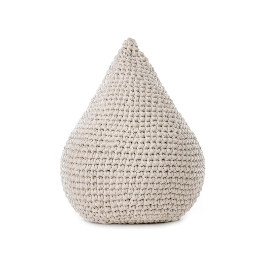 Almofada Gota em crochê artesanal G Cru