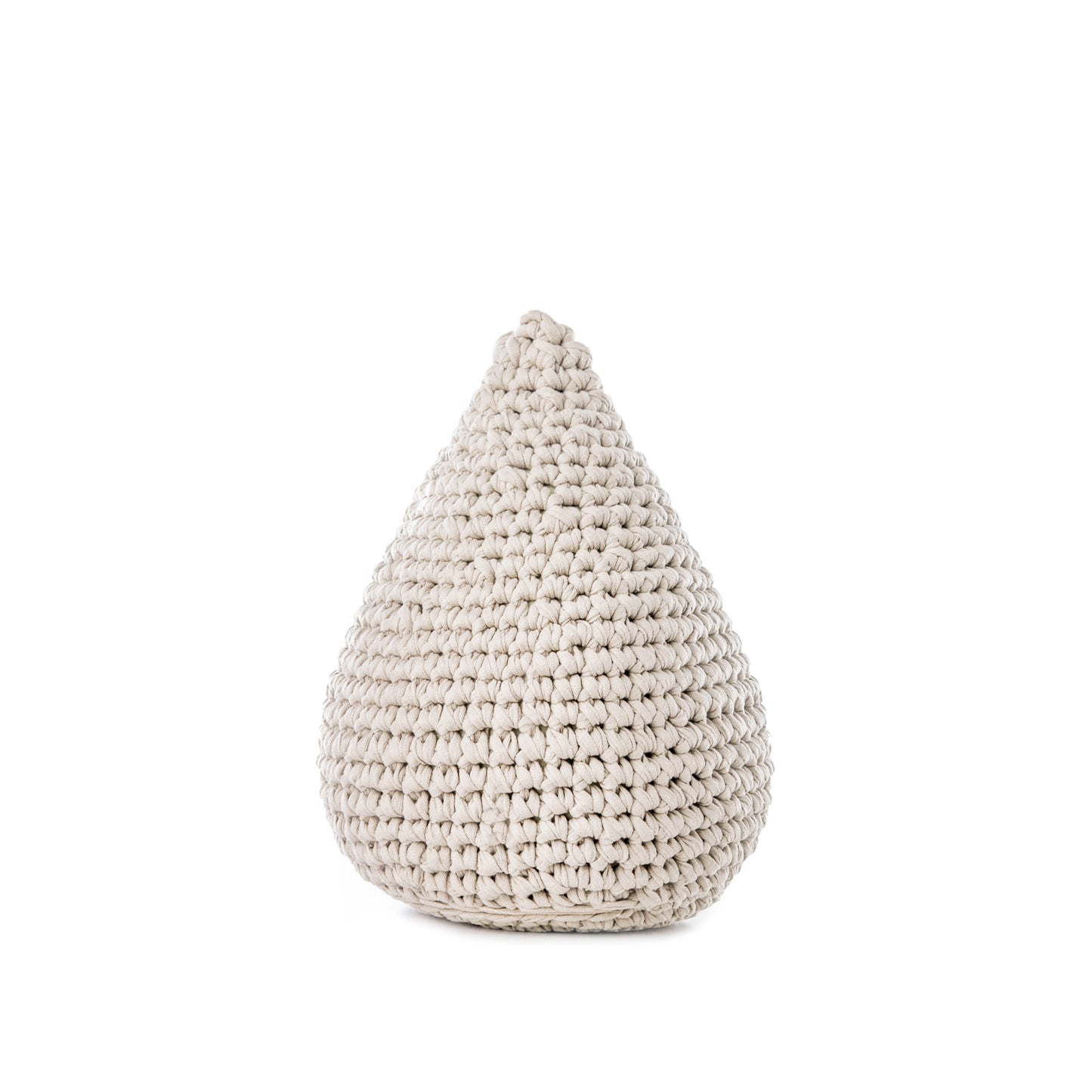 Almofada Gota em crochê artesanal M Cru