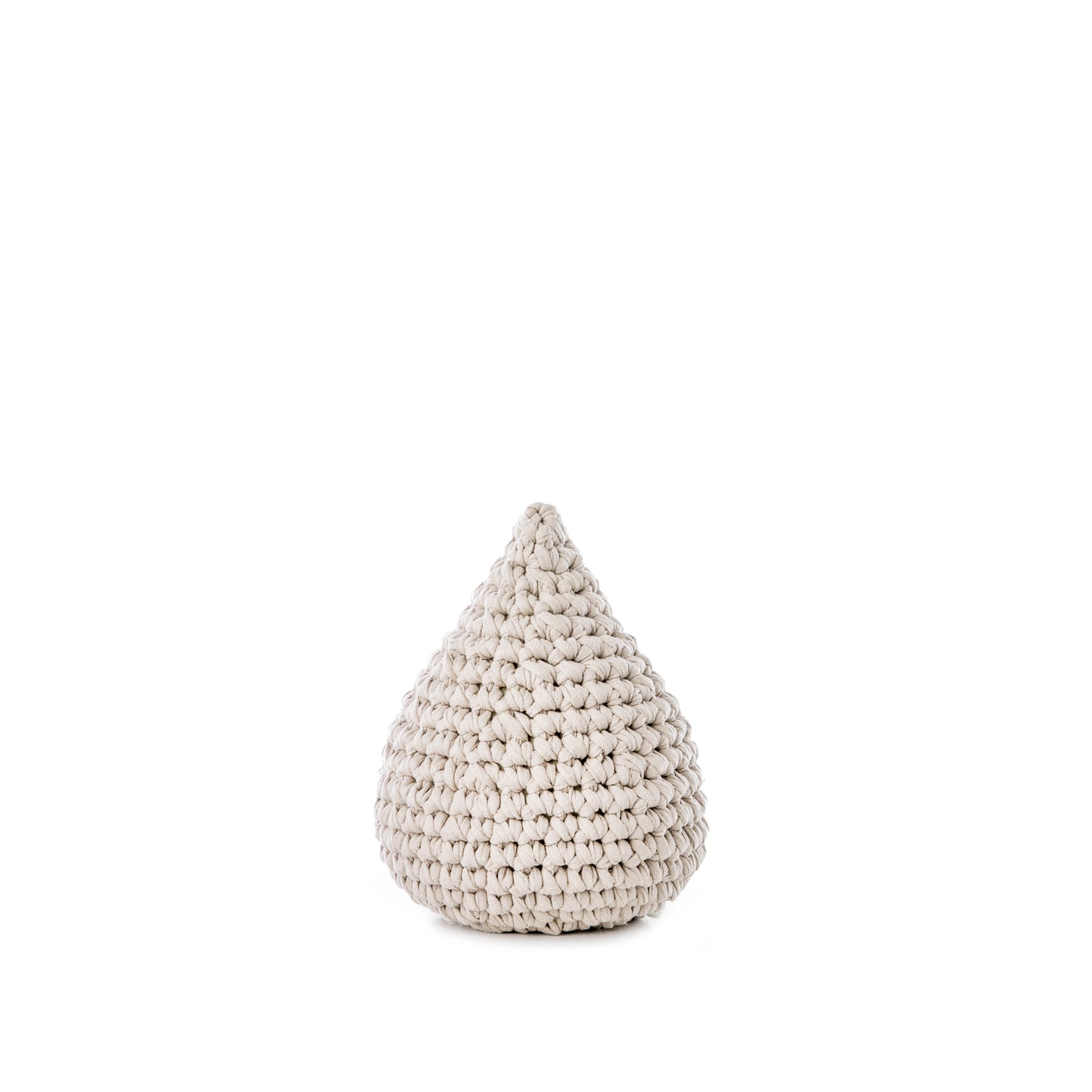 Almofada Gota em crochê artesanal P Cru