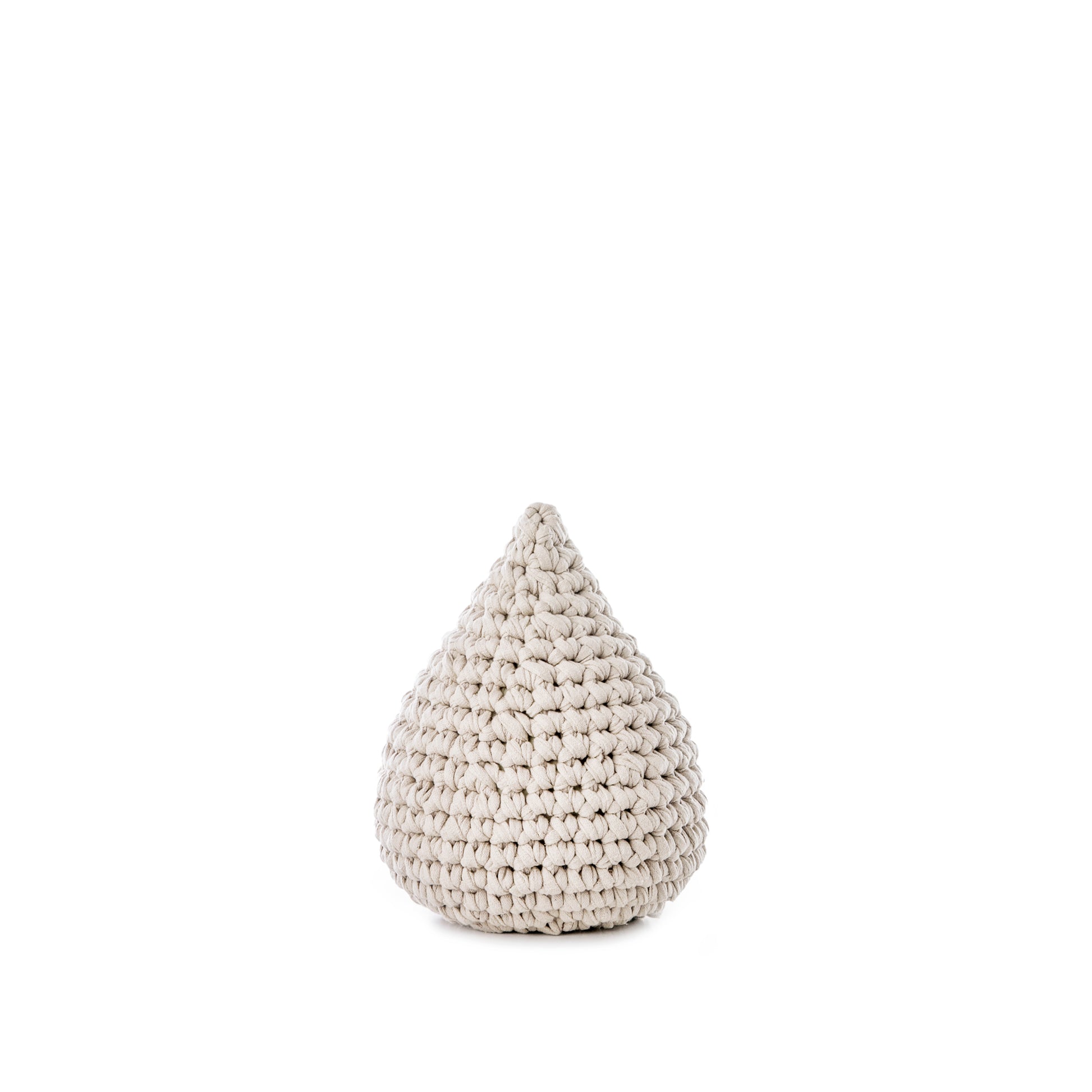 Almofada Gota em crochê artesanal P Cru