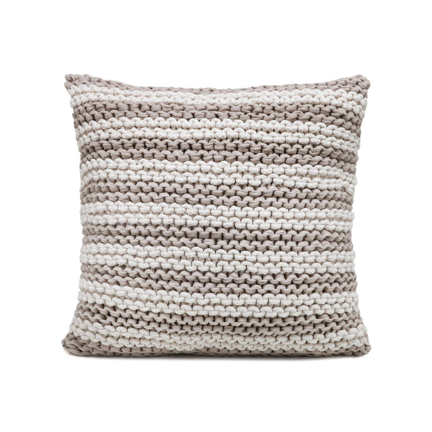 Almofada em tricô Artesanal Listra 45x45 Fendi Pronta entrega