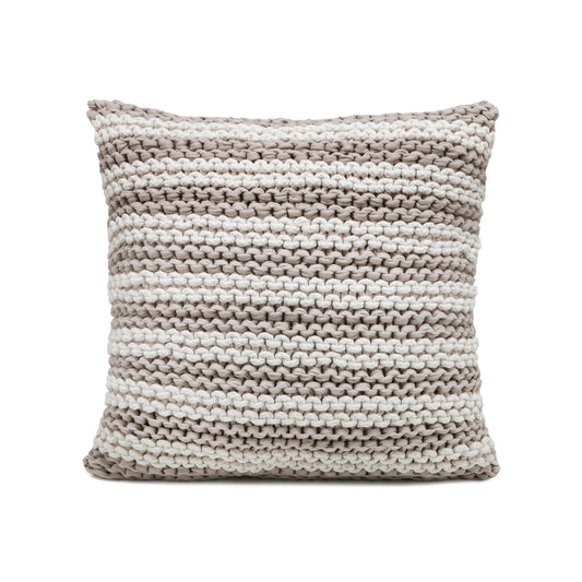 Almofada em tricô Artesanal Listra 45x45 Fendi Pronta entrega