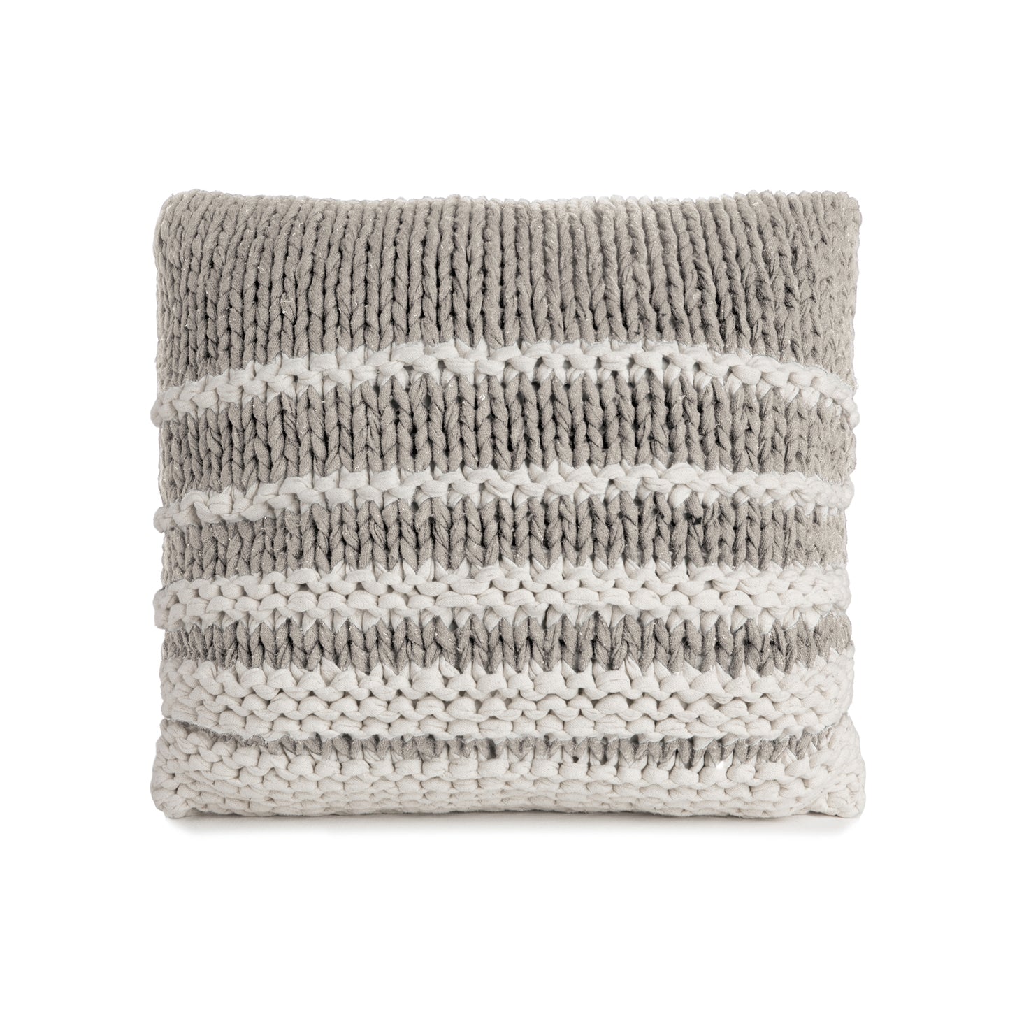 Almofada em Tricô Artesanal Degradê Negativo 45x45 Fendi