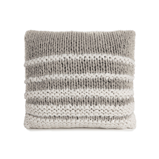 Almofada em Tricô Artesanal Degradê Negativo  45x45 Fendi