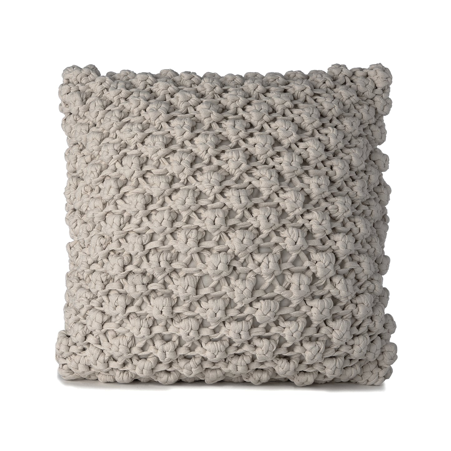 Almofada em Tricô Artesanal Pipoca 45x45 Fendi Pronta Entrega