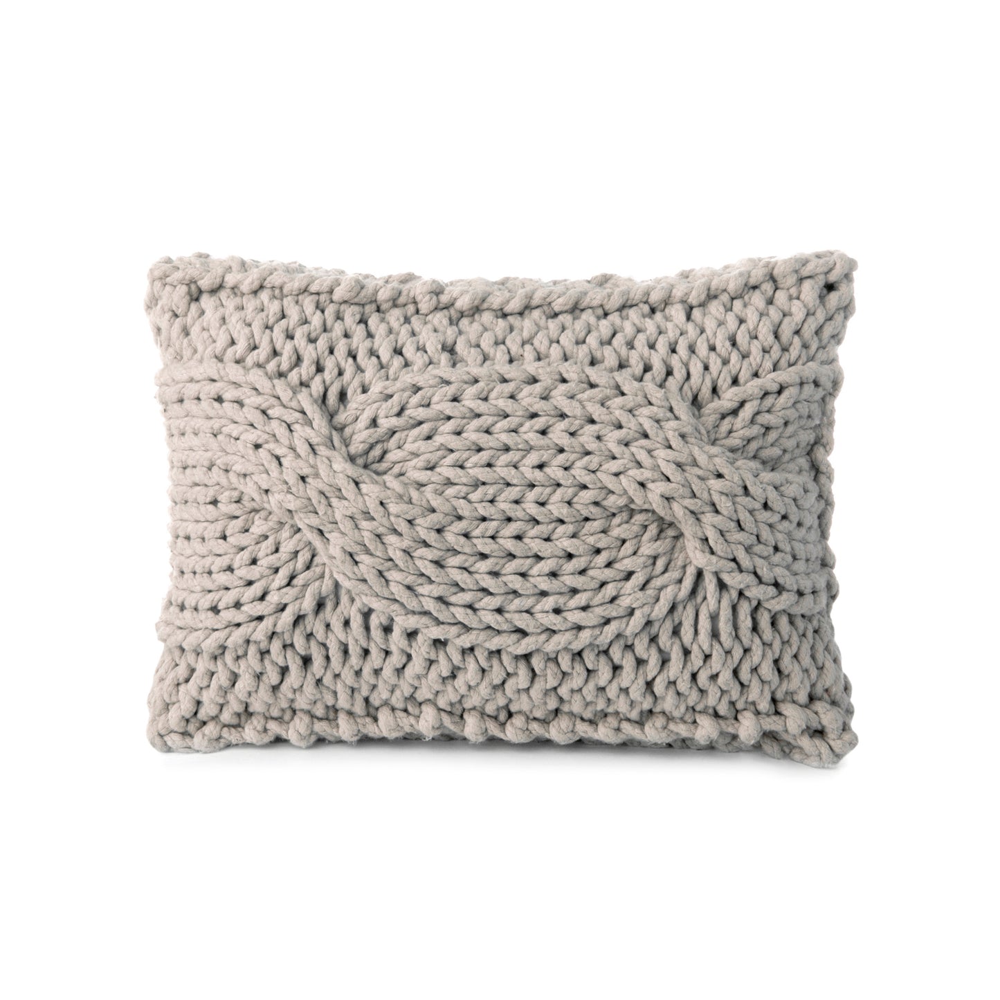 Almofada em tricô artesanal String Trança Retangular 30x45 Fendi