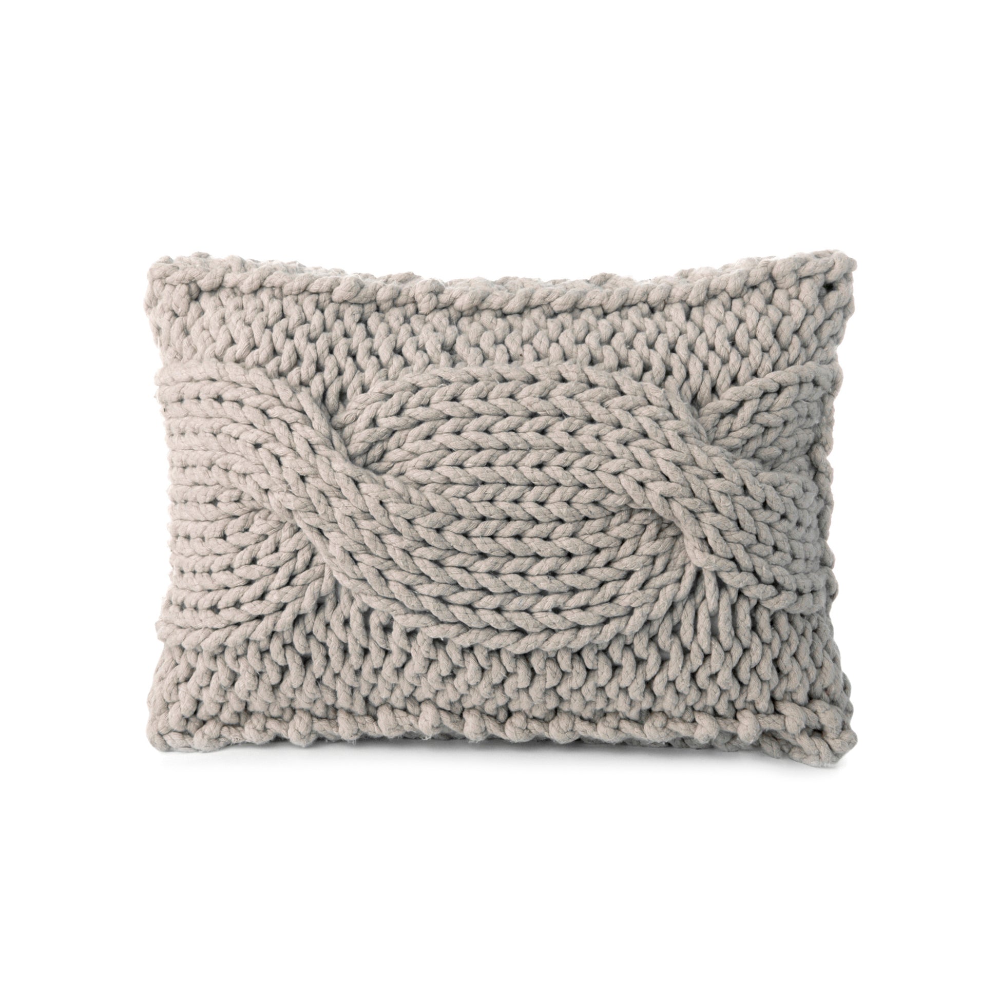 Almofada em tricô artesanal String Trança Retangular 30x45 Fendi