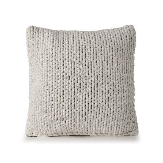 Almofada em tricô artesanal String Lisa 45x45 Fendi Pronta Entrega