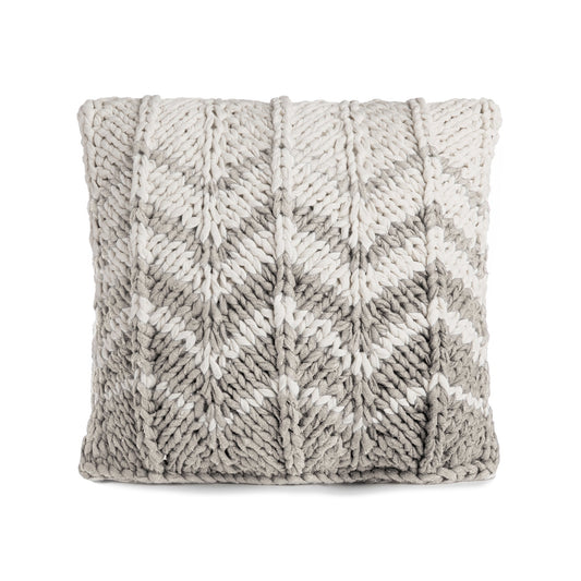 Almofada em tricô Artesanal Zig Zag Positivo 45x45 Fendi Pronta Entrega