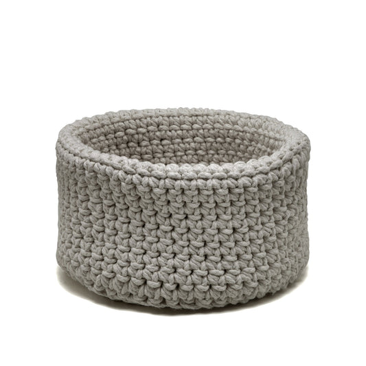 Cesta Sting em crochê artesanal 18x30 Fendi pronta Entrega