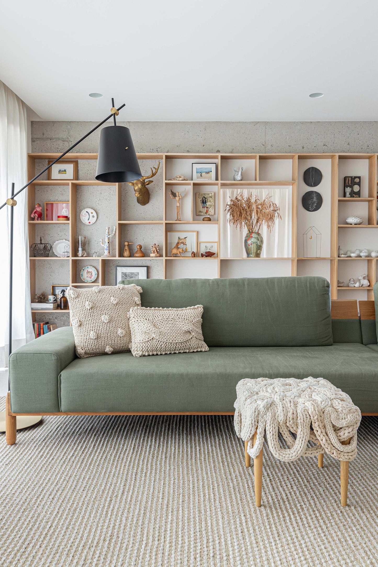 Banqueta Roots Quadrada 45x45 Cru