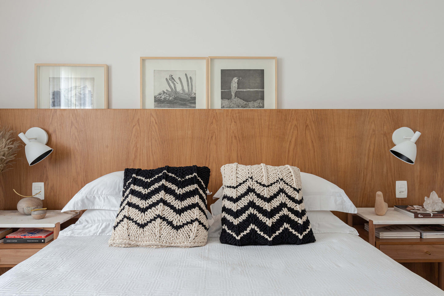 Almofada Zig Zag Positivo 45x45 Preto