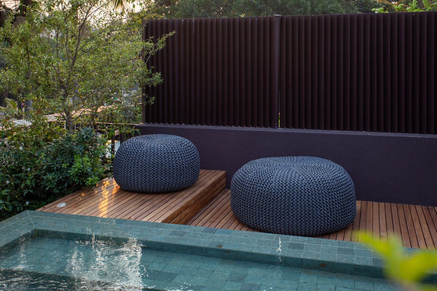 Puff Lounge Outdoor 30x75 Cinza