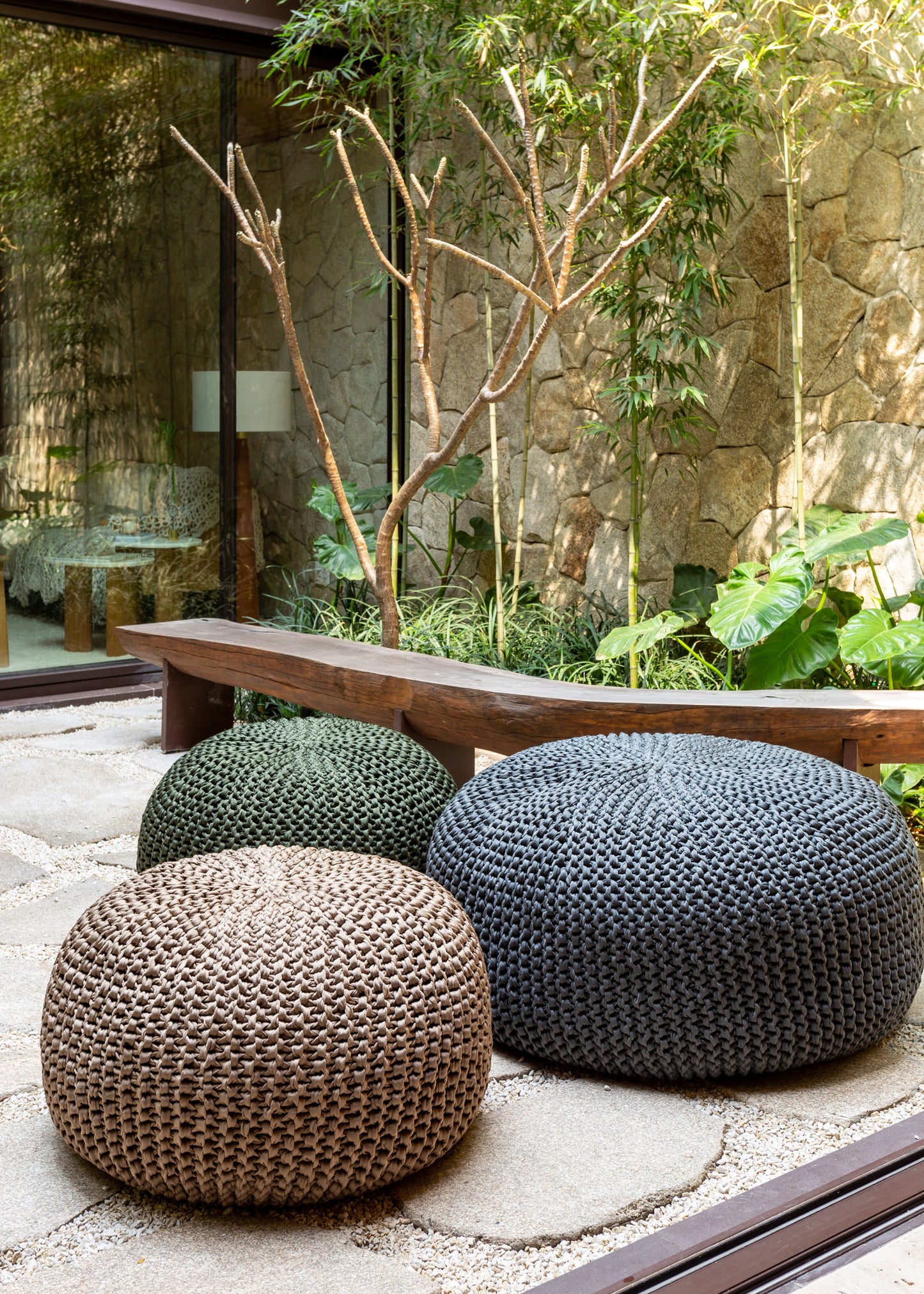 Puff Lounge Outdoor 35x100 Cinza