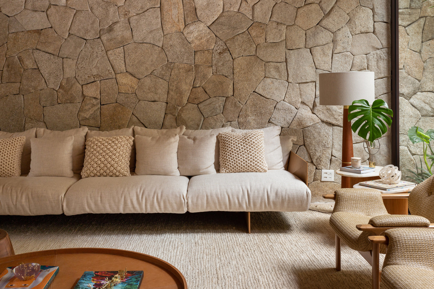 Almofada Colmeia 45x45 Cru