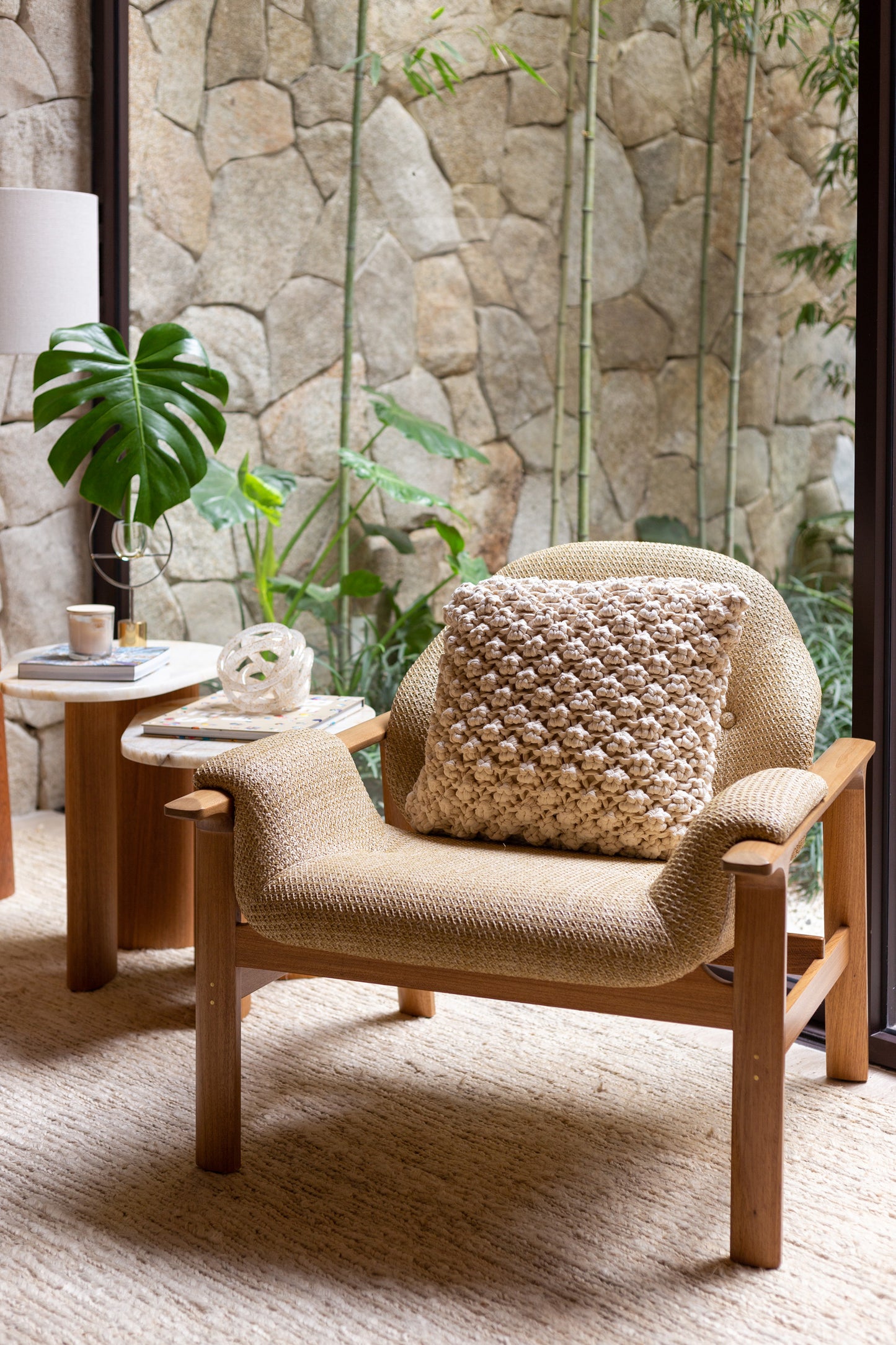 Almofada Pipoca 45x45 Cru