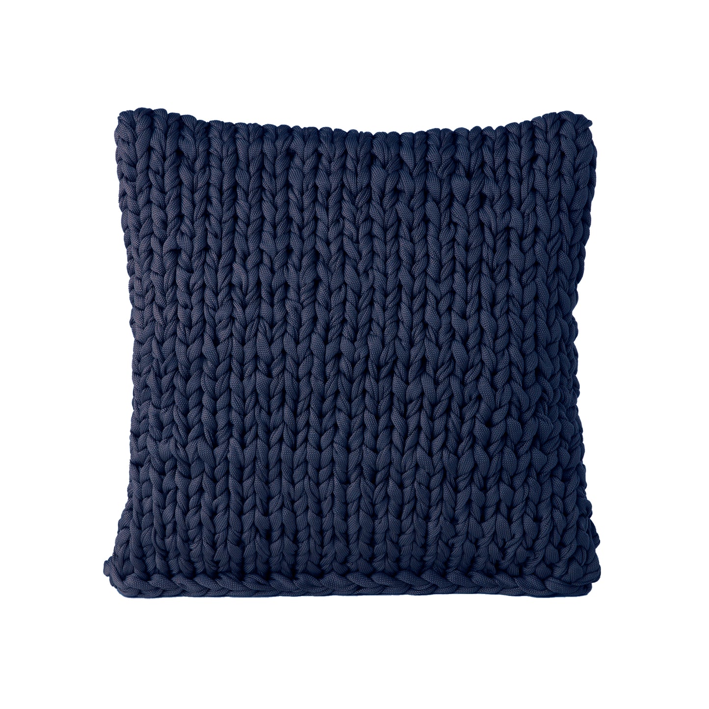 Almofada em tricô artesanal String Lisa Outdoor 45x45 Marinho