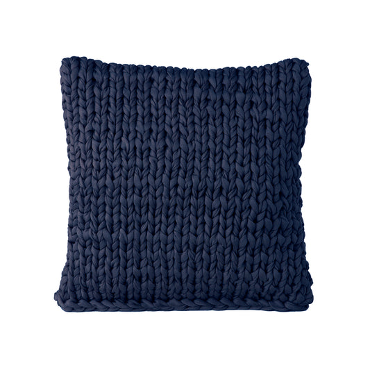 Almofada em tricô artesanal String Lisa Outdoor 45x45 Marinho