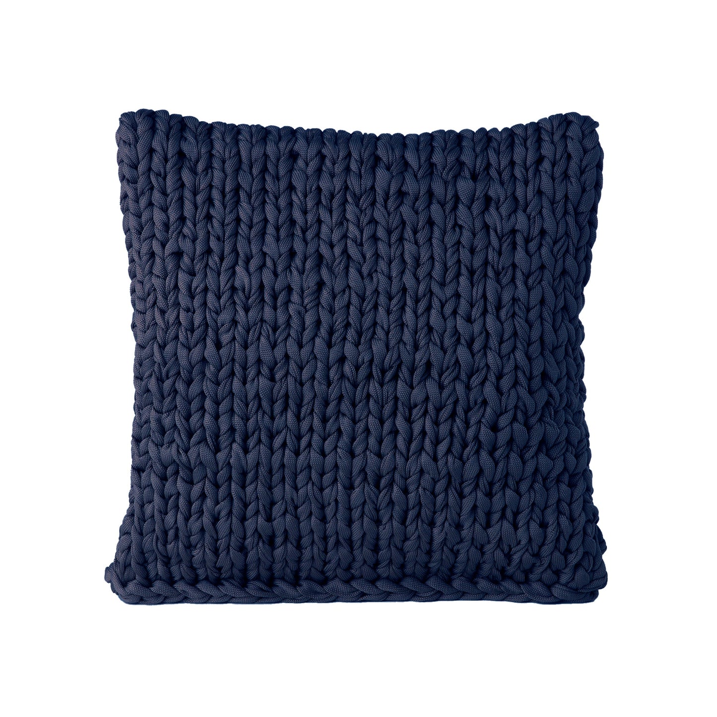 Almofada em tricô artesanal String Lisa Outdoor 45x45 Marinho Pronta Entrega