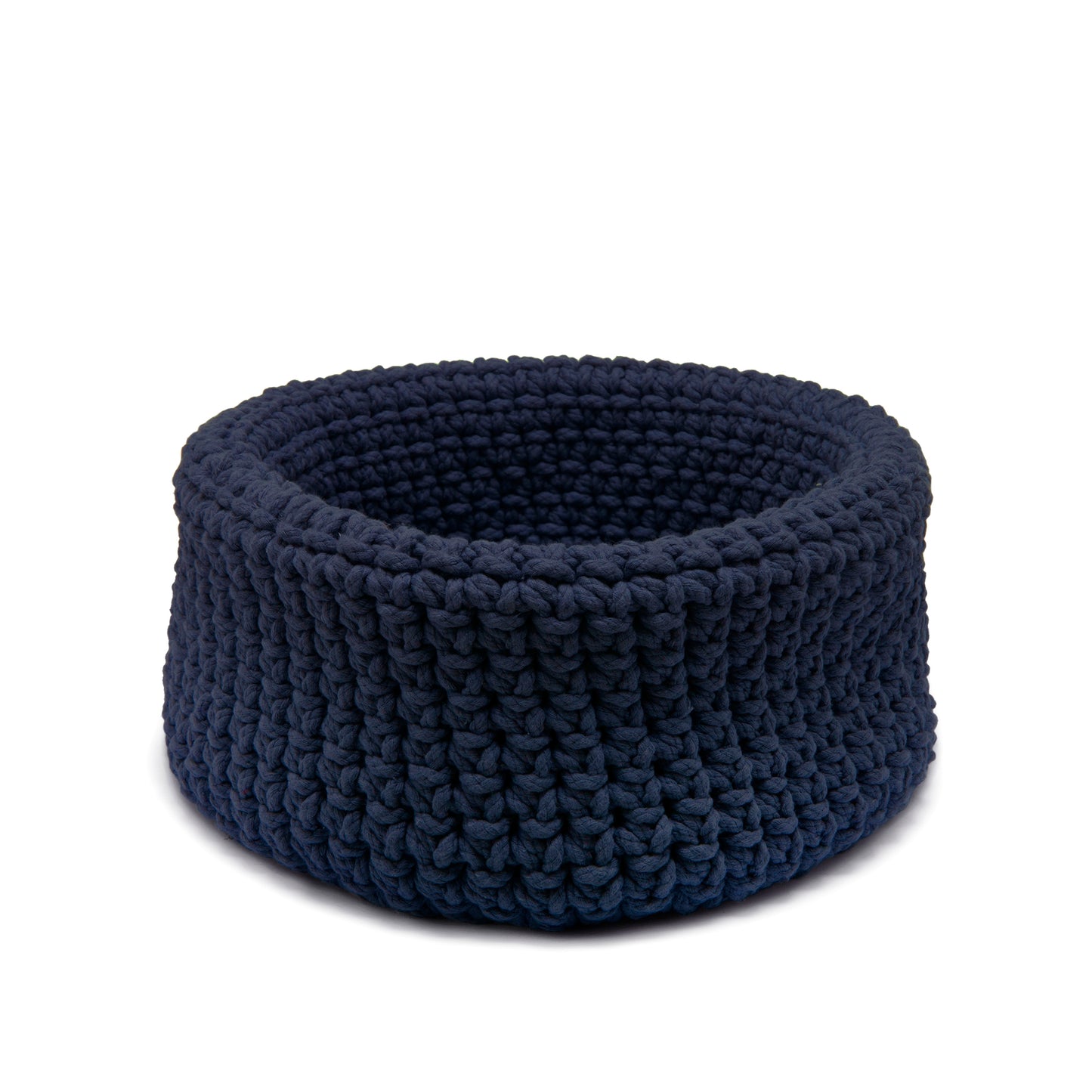 Cesta Sting em crochê artesanal 18x30 Marinho