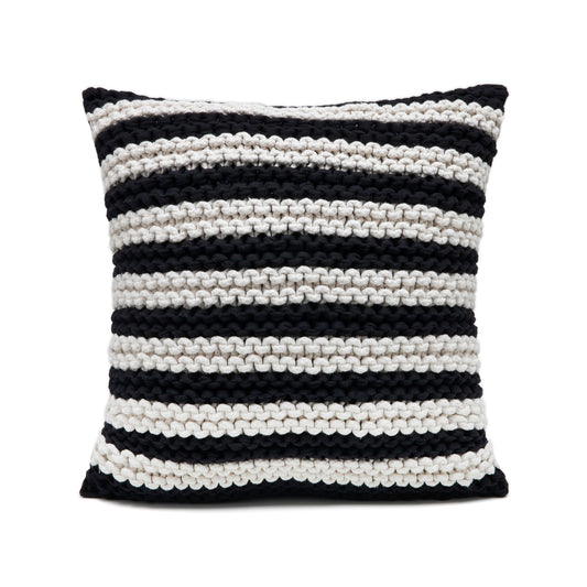 Almofada em tricô Artesanal Listra 45x45 Preto