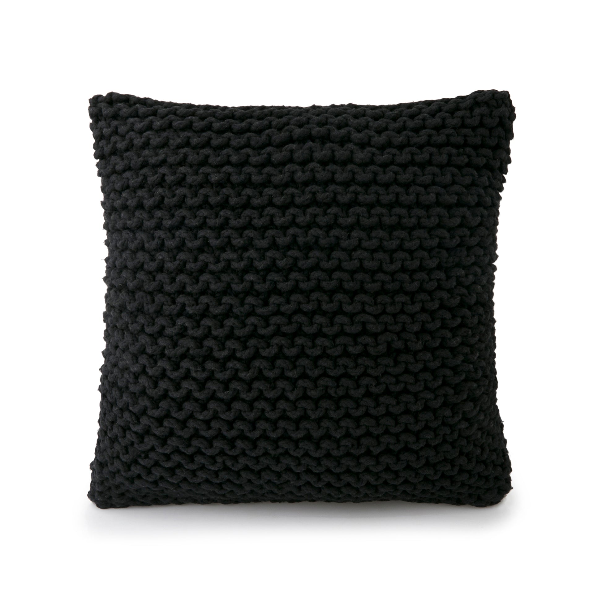 Almofada em tricô artesanal String 45x45 Preto