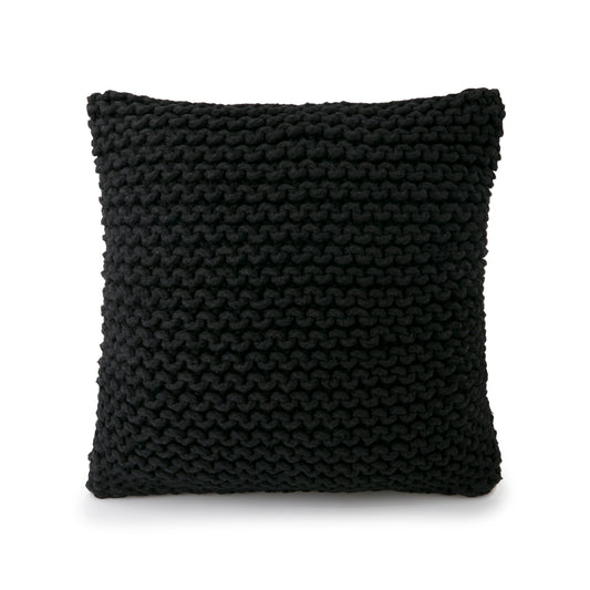 Almofada em tricô artesanal String 45x45 Preto
