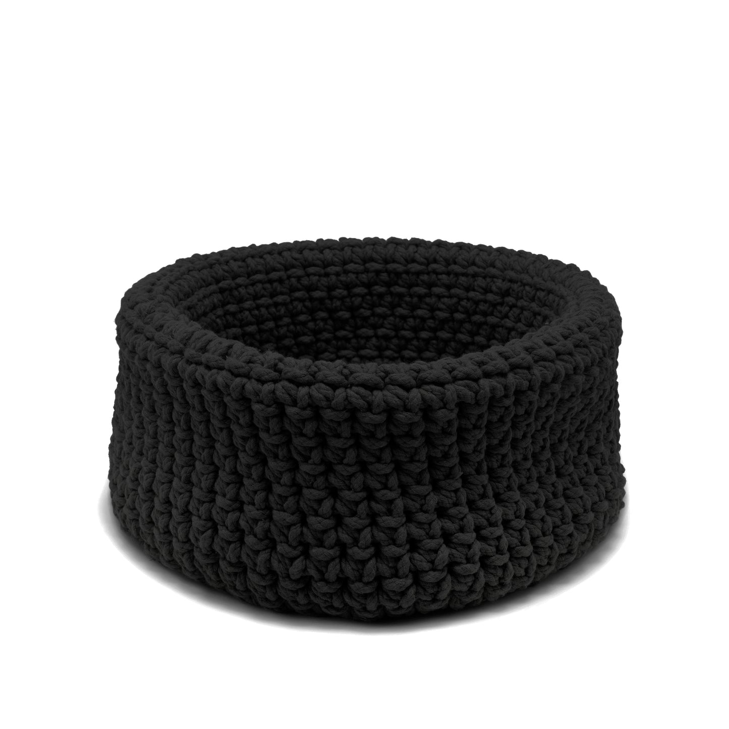 Cesta Sting em crochê artesanal 18x30 Preto