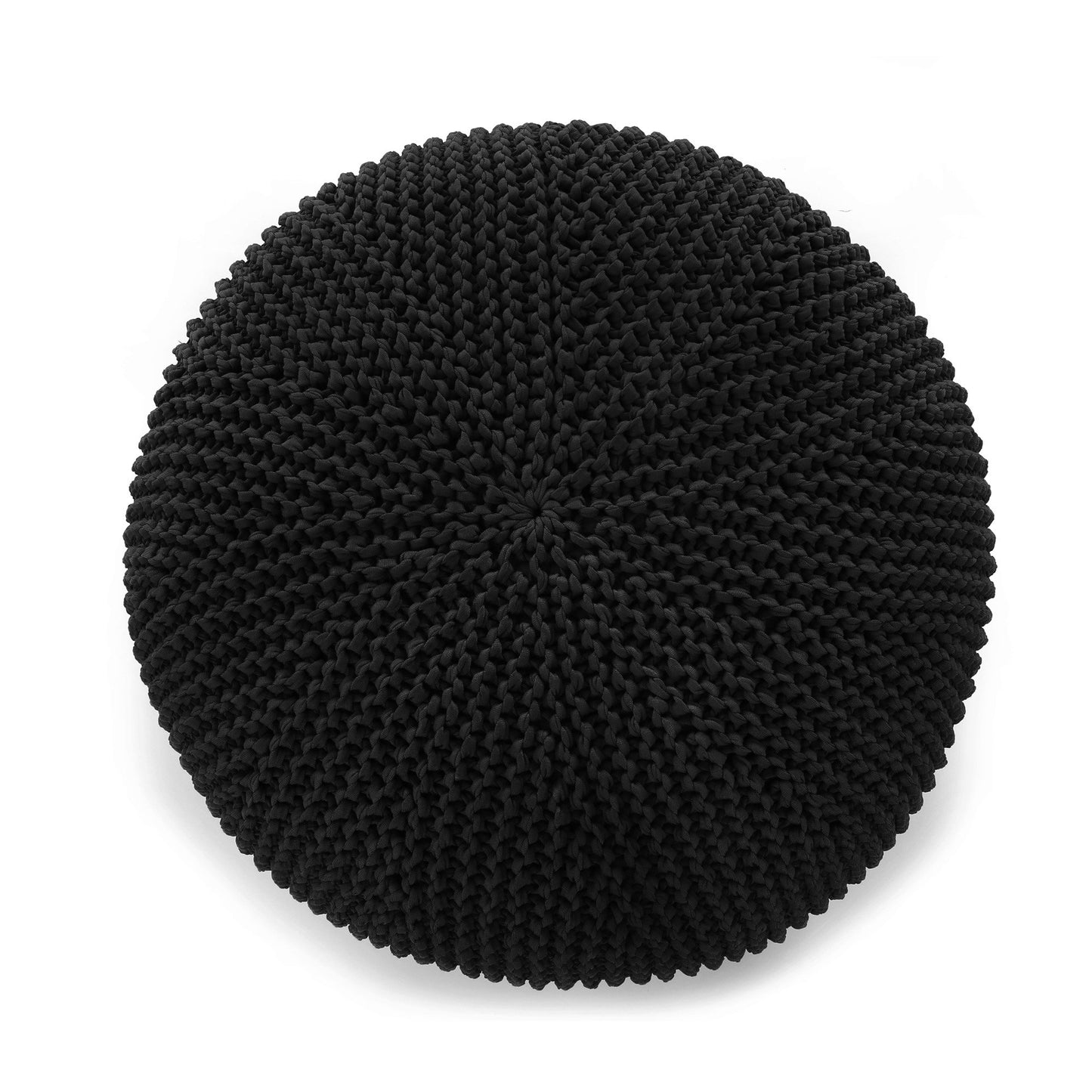 Puff em tricô artesanal para área externa, com fio 100% polipropileno. Enchimento em tecido aquablock e isopor. Fechamento com zíper, possibilitando a remoção da capa para lavagem. Dimensões: Altura - 35cm; Largura - 100cm; Comprimento - 100cm.