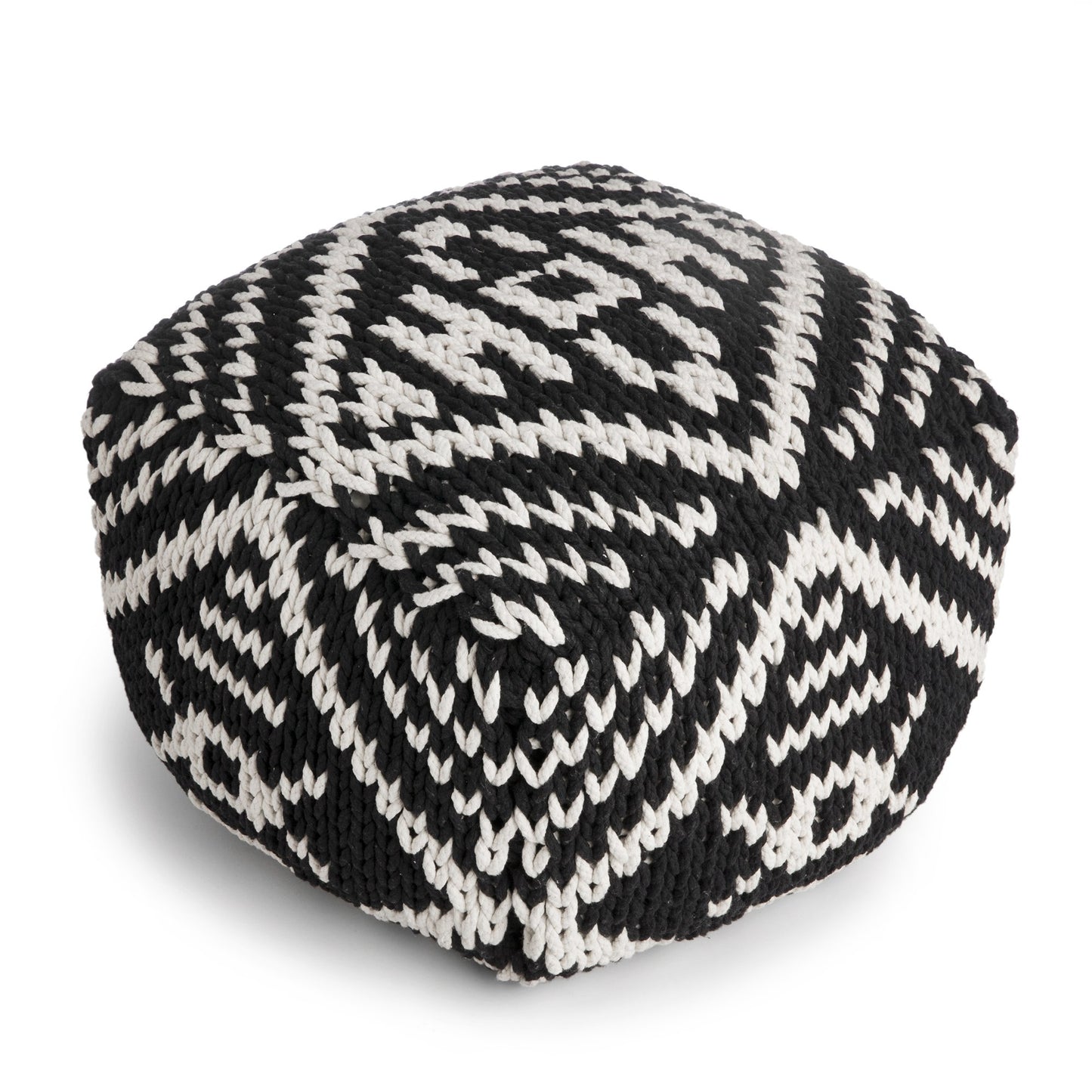 Puff Tribal 40x50 Preto Pronta Entrega